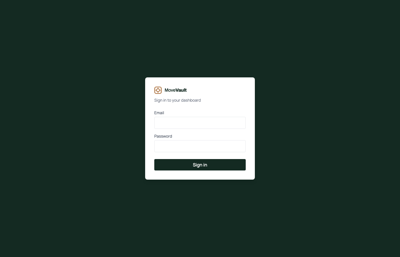 Sign in to your dashboard